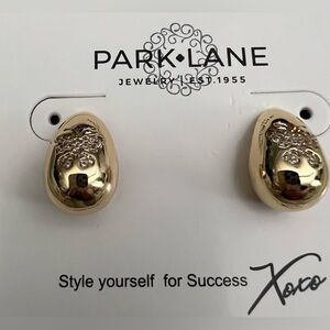 Park Lane Gold Oval Stud Earrings